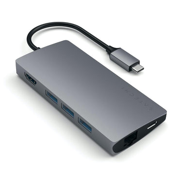 satechi usb-c multi-port adapter 4k hdmi w/ ethernet v2 space grey